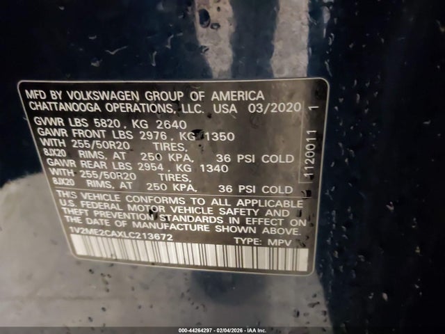 2020 VOLKSWAGEN ATLAS CROSS SPORT 1V2ME2CAXLC213672 Photo 8