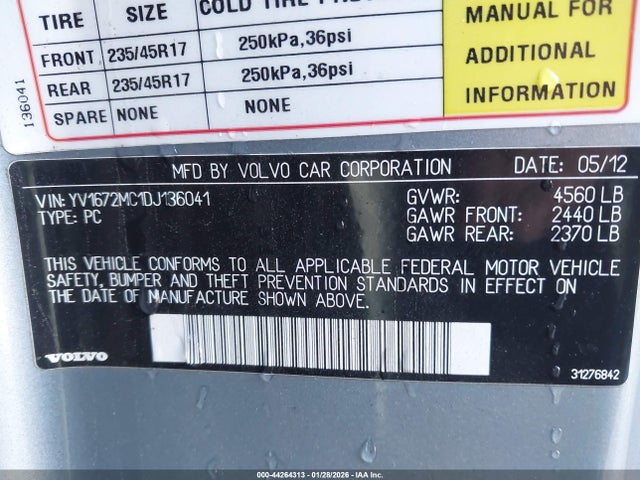 2013 VOLVO C70 YV1672MC1DJ136041 Photo 8