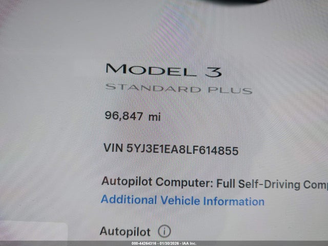 2020 TESLA MODEL 3 5YJ3E1EA8LF614855 Photo 6