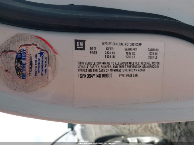 2004 CADILLAC DEVILLE 1G6KD54Y14U109000 Photo 8