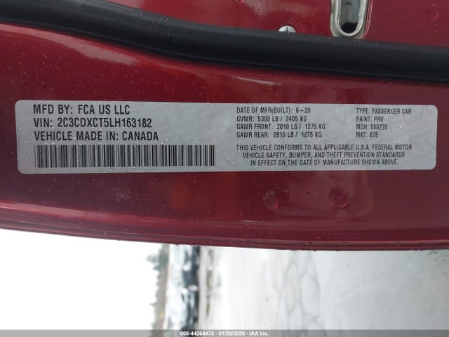 2C3CDXCT5LH163182 Dodge Charger R/t Rwd