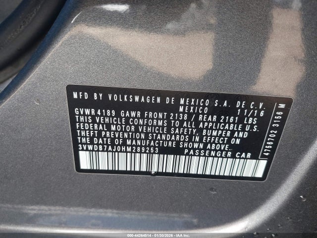 Volkswagen Jetta 1.4t Se 2017 3VWDB7AJ0HM289253 Image 9