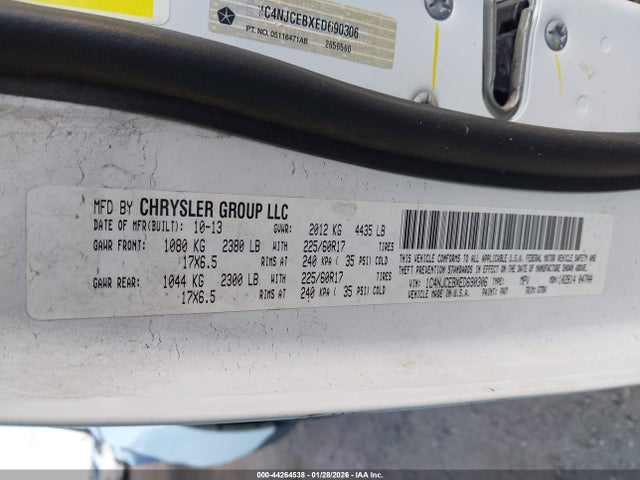 Jeep Compass Latitude 2014 1C4NJCEBXED690306 Image 9