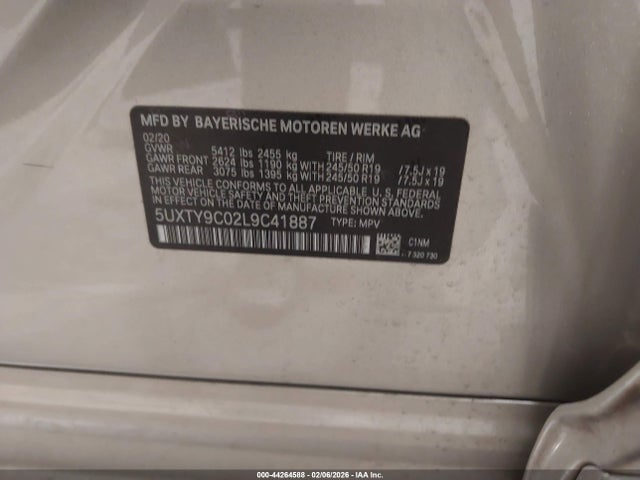 2020 BMW X3 5UXTY9C02L9C41887 Photo 8