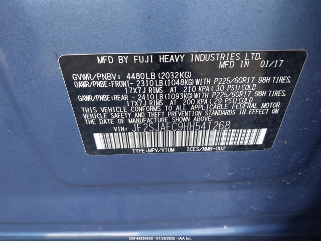Subaru Forester 2.5i Premium 2017 JF2SJAEC9HH541268 Image 9