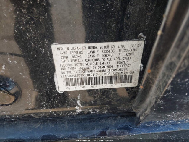 2008 ACURA TSX JH4CL96958C019442 Photo 8