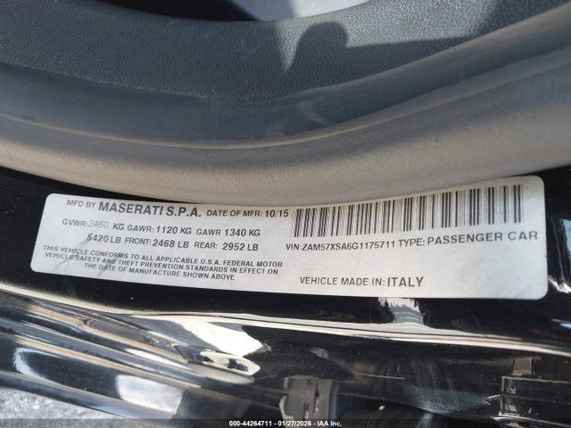 2016 MASERATI GHIBLI ZAM57XSA6G1175711 Photo 8