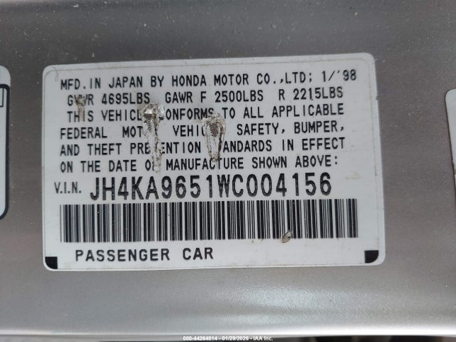 1998 ACURA RL JH4KA9651WC004156 Photo 8