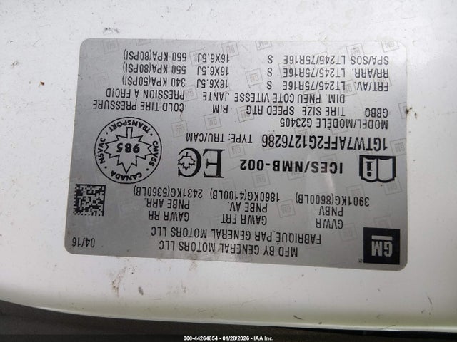 GMC Savana 2500 1wt 2016 1GTW7AFF2G1276286 Image 9