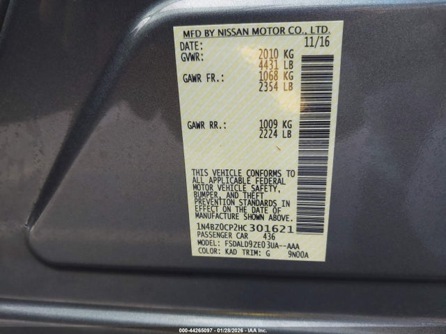 2017 NISSAN LEAF 1N4BZ0CP2HC301621 Photo 8
