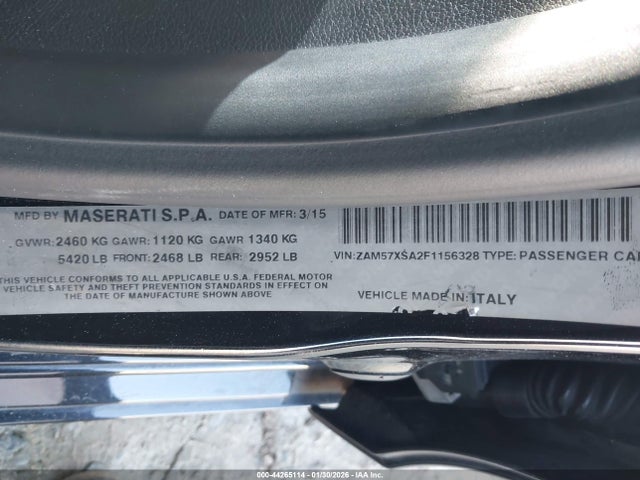 2015 MASERATI GHIBLI ZAM57XSA2F1156328 Photo 8