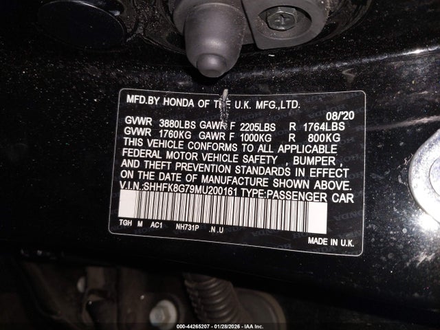 SHHFK8G79MU200161 Honda Civic Type R Touring
