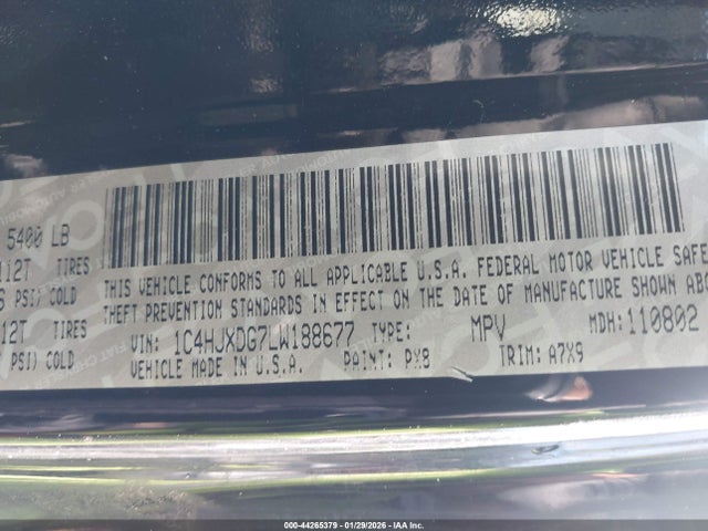 1C4HJXDG7LW188677 Jeep Wrangler Unlimited Sport S 4x4