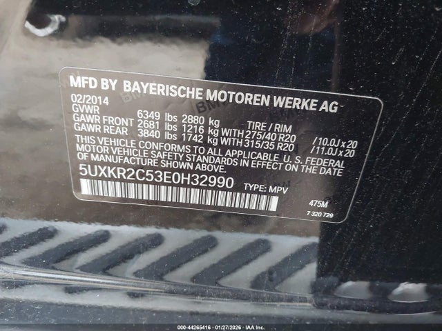 5UXKR2C53E0H32990 BMW X5 Sdrive35i