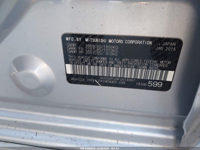 2015 MITSUBISHI LANCER JA32U2FU9FU014997 Photo 8