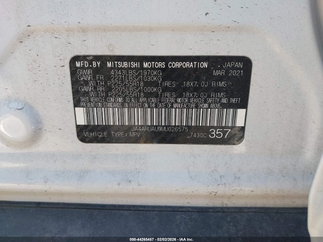 2021 MITSUBISHI OUTLANDER SPORT JA4ARUAU9MU026575 Photo 8