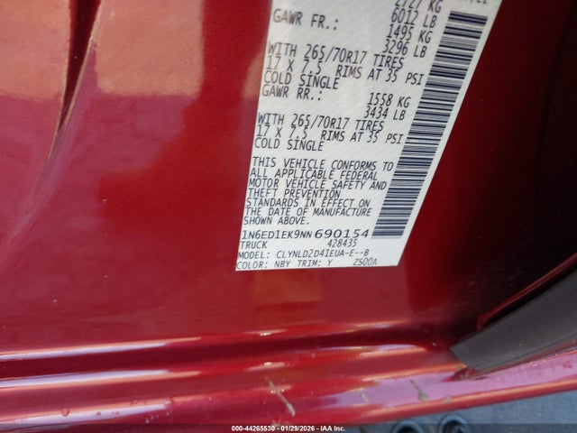 2022 NISSAN FRONTIER 1N6ED1EK9NN690154 Photo 8