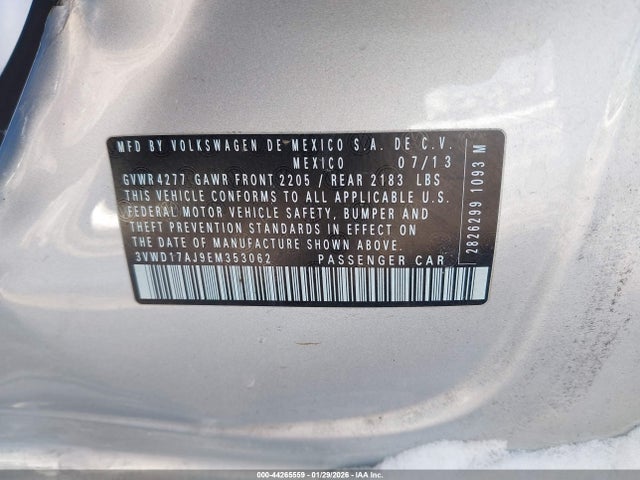 3VWD17AJ9EM353062 Volkswagen Jetta 1.8t Se