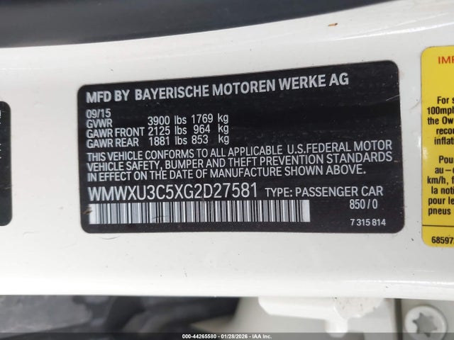 WMWXU3C5XG2D27581 Mini Hardtop Cooper S