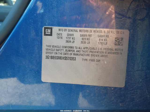 2017 CHEVROLET CRUZE 3G1BE6SM6HS570353 Photo 8