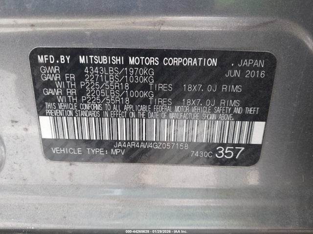 2016 MITSUBISHI OUTLANDER SPORT JA4AR4AW4GZ057158 Photo 8