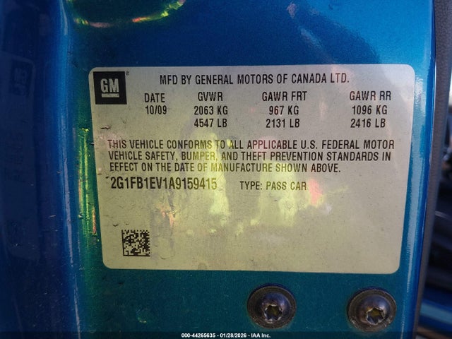 2010 CHEVROLET CAMARO 2G1FB1EV1A9159415 Photo 8