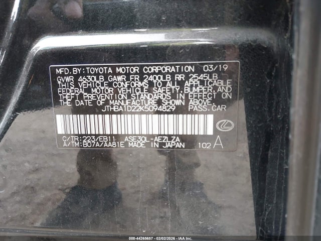 2019 LEXUS IS 300 JTHBA1D22K5094829 Photo 8