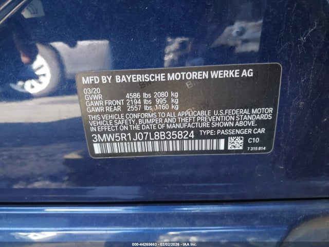 2020 BMW 330I 3MW5R1J07L8B35824 Photo 8