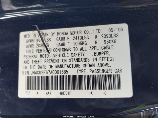 2010 ACURA TSX JH4CU2F67AC001685 Photo 8
