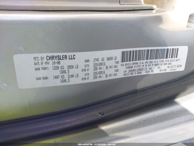 Aukcja sprzedaży 2009 Chrysler Town & Country Touring, vin: 2A8HR54169R567172, numer aukcji: 44265706