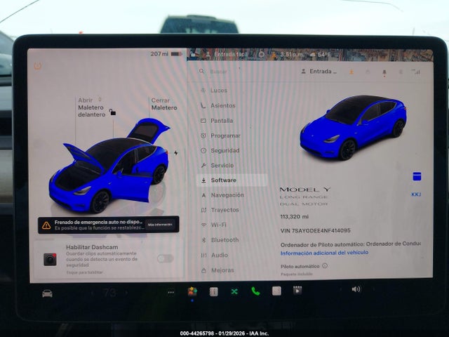 2022 TESLA MODEL Y 7SAYGDEE4NF414095 Photo 6