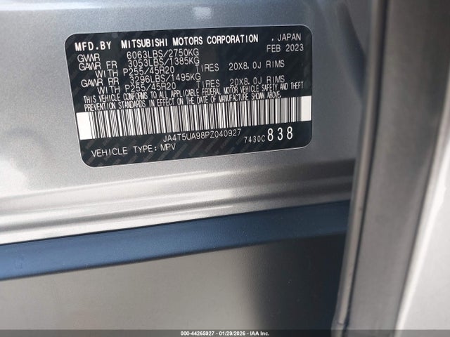 2023 MITSUBISHI OUTLANDER PHEV JA4T5UA98PZ040927 Photo 8