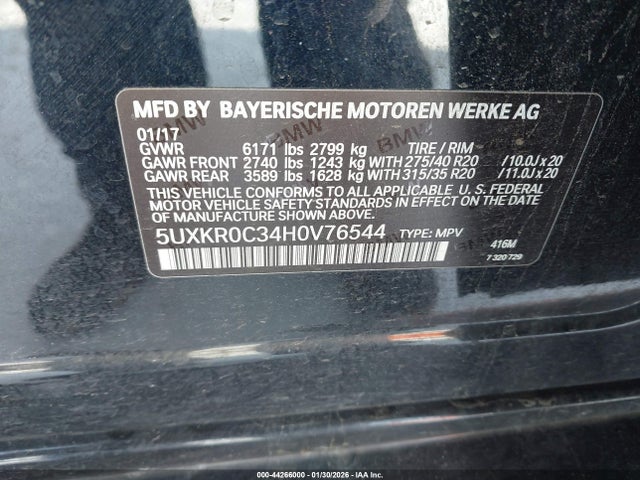5UXKR0C34H0V76544 BMW X5 Xdrive35i