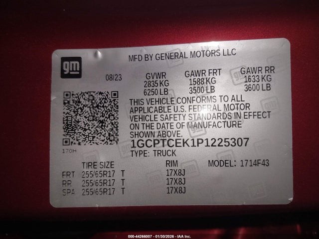 2023 CHEVROLET COLORADO 1GCPTCEK1P1225307 Photo 8
