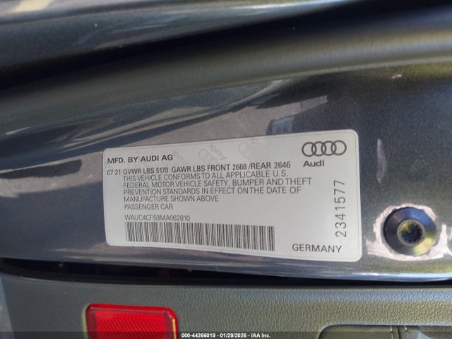 2021 AUDI S5 SPORTBACK WAUC4CF59MA062810 Photo 8