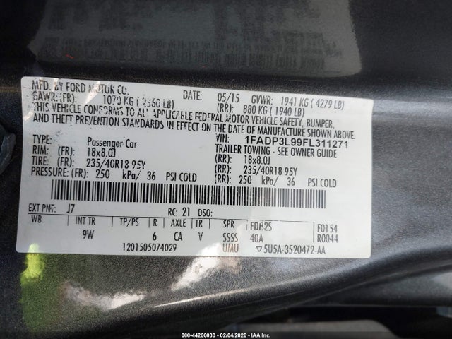 2015 FORD FOCUS ST 1FADP3L99FL311271 Photo 8