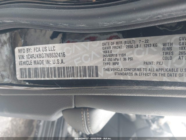 2022 JEEP GRAND CHEROKEE L 1C4RJKBG7N8632416 Photo 8