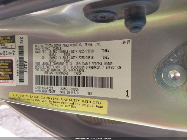 5TFDW5F1XGX508961 Toyota Tundra Sr5 5.7l V8