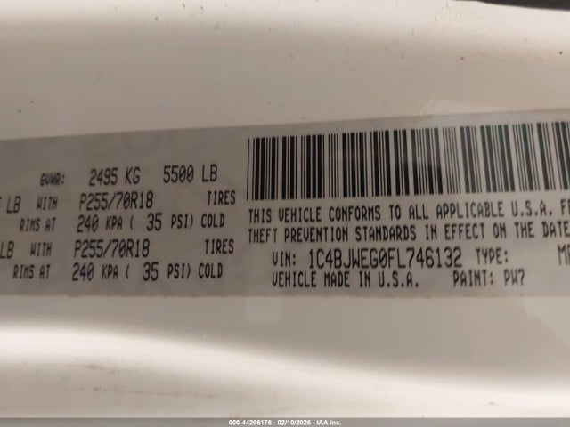 2015 JEEP WRANGLER UNLIMITED 1C4BJWEG0FL746132 Photo 8