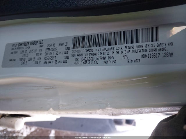 1C4BJWDG1FL577840 Jeep Wrangler Unlimited Sport