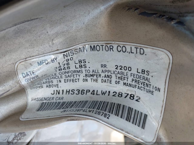 1990 NISSAN 240SX JN1HS36P4LW128782 Photo 8
