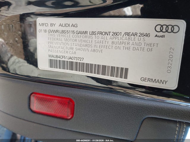 Aukcja sprzedaży 2018 Audi S5 3.0t Premium Plus, vin: WAUB4CF51JA073727, numer aukcji: 44266281