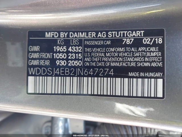 Mercedes-Benz CLA 250 2018 WDDSJ4EB2JN647274 Image 9