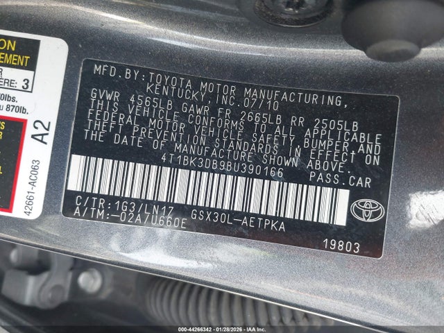 2011 TOYOTA AVALON 4T1BK3DB9BU390166 Photo 8