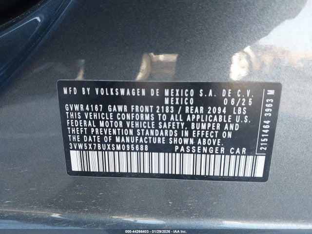 3VW5X7BUXSM095688 Volkswagen Jetta 1.5t S
