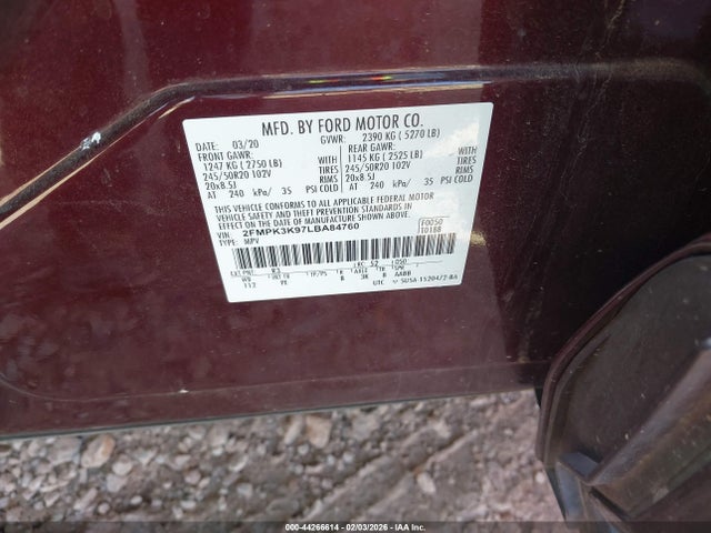 Ford Edge Titanium 2020 2FMPK3K97LBA84760 Image 9
