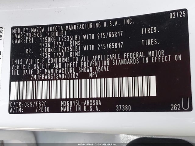 2025 TOYOTA COROLLA CROSS HYBRID 7MUFBABG1SV070102 Photo 8