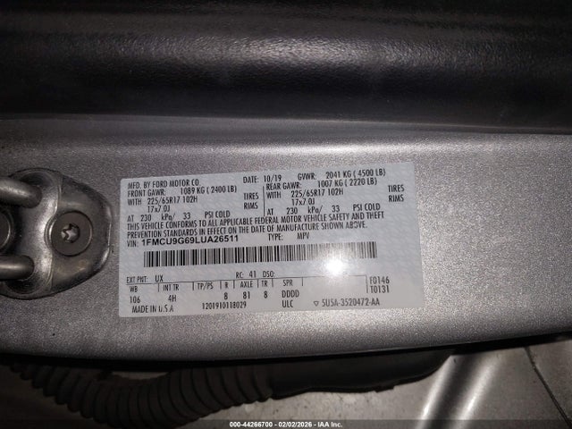 2020 FORD ESCAPE 1FMCU9G69LUA26511 Photo 8
