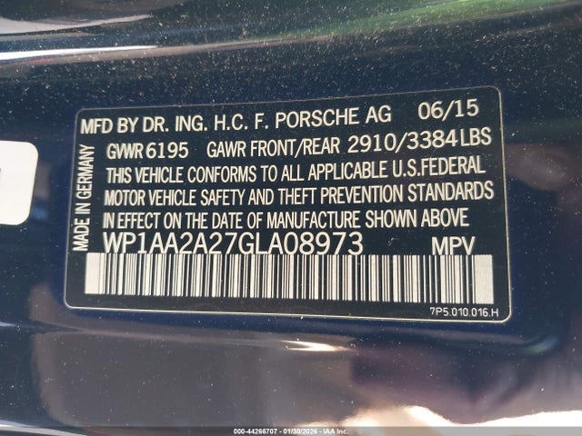 2016 PORSCHE CAYENNE WP1AA2A27GLA08973 Photo 8