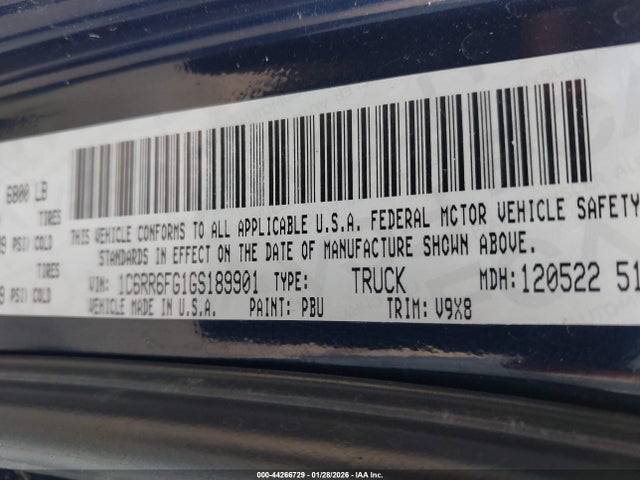 1C6RR6FG1GS189901 RAM 1500 Express